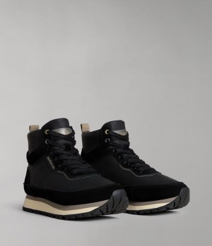 Dámské Boty Napapijri Snowrun Leather City Boots Černé | 43YRMJDXH