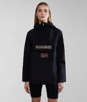 Dámské Bundy Do Deště Napapijri Rainforest Summer Anorak Jacket Černé | 90NUEJWBM