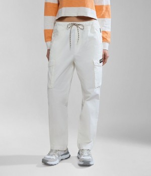 Dámské Cargo Kalhoty Napapijri Faber Cargo Trousers Bílé | 15DSRKXOY