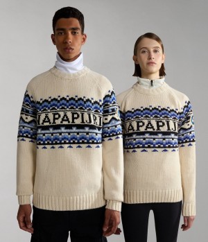 Dámské Knitwear Napapijri Horlick Crew Neck Jumper Bílé | 97XRVHLQF