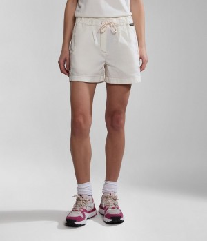 Dámské Kraťasy Napapijri Aberdeen Bermuda Shorts Bílé | 42NHBFZTJ