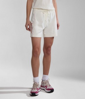 Dámské Kraťasy Napapijri Kreis Bermuda Shorts Bílé | 30MDRPZCE