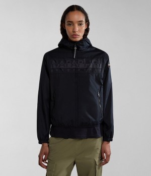 Dámské Lightweight Jackets Napapijri Raymi Short Jacket Černé | 47AXUPQEJ