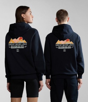 Dámské Mikina s Kapucí Napapijri Boyd Hoodie Černé | 95JBKNXDE