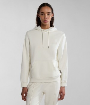Dámské Mikina s Kapucí Napapijri Iaato Summer Hoodie Bílé | 92GQZYAUV