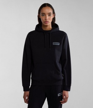 Dámské Mikina s Kapucí Napapijri Iaato Summer Hoodie Černé | 06GTVKMYX