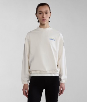 Dámské Mikiny Napapijri Keith Sweatshirt Bílé | 81JCFLBHM