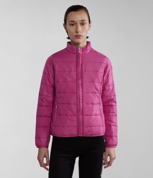 Dámské Puffer Bunda Napapijri Acalmar Short Jacket Růžové | 52RQZSYTV