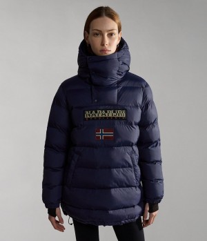 Dámské Puffer Bunda Napapijri Northfarer Puffer Anorak Tmavě Blankyt | 28HSWVEGL