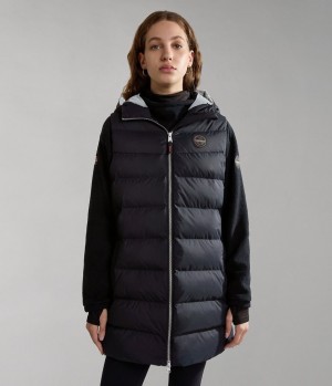 Dámské Puffer Bunda Napapijri Thermo Puffer Vest Černé | 70RDBGWLU