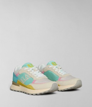 Dámské Sportovní Boty Napapijri Carley Trainers Béžový Světle Blankyt | 97HIVRCJB