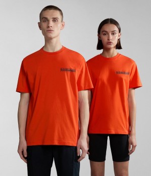 Dámské Tričko Napapijri Gouin Short Sleeve T-Shirt Oranžové | 30VKYXDNQ