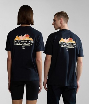 Dámské Tričko Napapijri Tahi Short Sleeve T-Shirt Černé | 46MOAHZEP