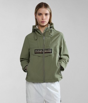 Dámské Větrovka Napapijri Rainforest Open Summer Jacket Zelene | 29YWUSFLJ