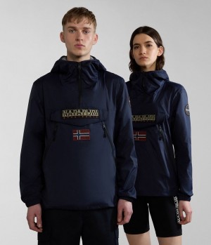 Dámské Větrovka Napapijri Rainforest Ripstop Anorak Jacket - Unisex Tmavě Blankyt | 83PTLMKCS
