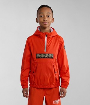 Dětské Anoraks Napapijri Cree Packable Anorak (4-16 YEARS) Oranžové | 19ZMCHKAD