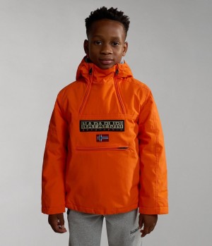 Dětské Bundy Do Deště Napapijri Northfarer Winter Anorak Jacket (4-16 YEARS) Oranžové Červené | 39LGUAJPY