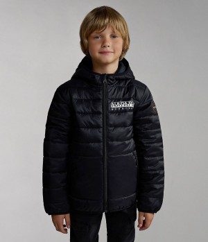 Dětské Bundy Do Deště Napapijri Verna Puffer Jacket (4-16 YEARS) Černé | 20TRYFSQZ