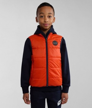 Dětské Gilet Napapijri Santafe Vest (4-16 YEARS) Oranžové | 16PLQBDVA