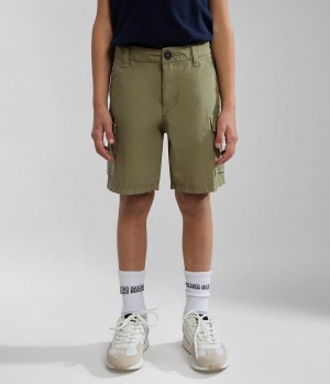 Dětské Kraťasy Napapijri Whati Bermuda Shorts (4-16 YEARS) Zelene | 38EXOJIYQ