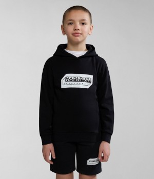 Dětské Mikina s Kapucí Napapijri Kitik Hoodie (4-16 YEARS) Černé | 20OSLYAZM