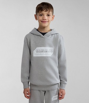 Dětské Mikina s Kapucí Napapijri Kitik Hoodie (4-16 YEARS) Šedé | 46WIRCSFU