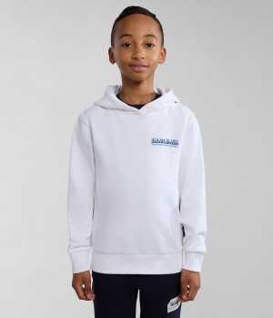 Dětské Mikina s Kapucí Napapijri Liard Hoodie (4-16 YEARS) Bílé | 42AQPOFDV