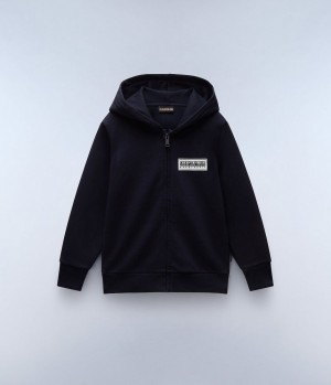 Dětské Mikiny Napapijri Chamois Full-Zip Hoodie (4-16 YEARS) Tmavě Blankyt | 72VNGOAYQ