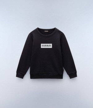 Dětské Mikiny Napapijri Chamois Sweatshirt (4-16 YEARS) Černé | 07YLQKZUF