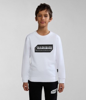 Dětské Mikiny Napapijri Kitik Sweatshirt (4-16 YEARS) Bílé | 52GSUBFRT