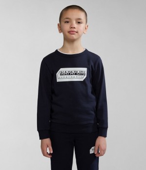 Dětské Mikiny Napapijri Kitik Sweatshirt (4-16 YEARS) Tmavě Blankyt | 83NGPYVIJ