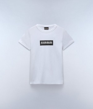 Dětské Tričko Napapijri Chamois Short Sleeve T-Shirt (4-16 YEARS) Bílé | 31RALOWKI
