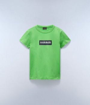 Dětské Tričko Napapijri Chamois Short Sleeve T-Shirt (4-16 YEARS) Zelene | 38PNBTYXS
