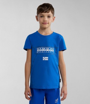 Dětské Tričko Napapijri Cree Short Sleeve T-Shirt (4-16 YEARS) Blankyt | 82AJDLQVB