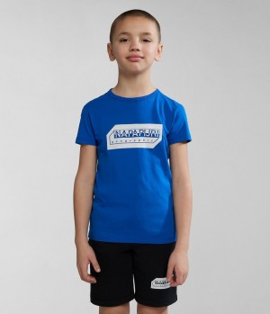 Dětské Tričko Napapijri Kitik Short Sleeve T-Shirt (4-16 YEARS) Blankyt | 56UYGQESO