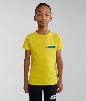 Dětské Tričko Napapijri Liard Short Sleeve T-Shirt (4-16 YEARS) Žluté | 35CQWYTPJ