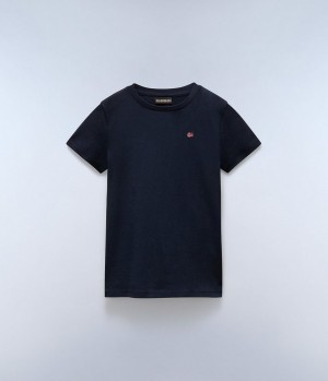 Dětské Tričko Napapijri Salis Short Sleeve T-Shirt (4-16 YEARS) Tmavě Blankyt | 90VARLMNT