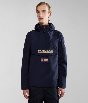 Pánské Anoraks Napapijri Rainforest Summer Anorak Jacket Tmavě Blankyt | 94RXWYSKA