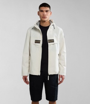 Pánské Bundy Do Deště Napapijri Rainforest Open Summer Jacket Bílé | 42VBRXQZN