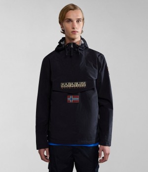 Pánské Bundy Do Deště Napapijri Rainforest Summer Anorak Jacket Černé | 62BQYSHXF