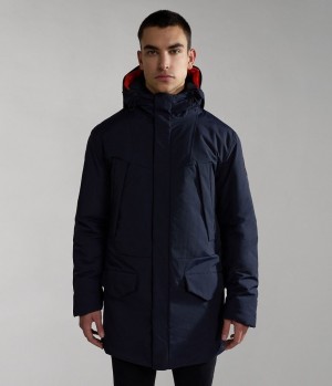 Pánské Bundy Parka Napapijri Rankine Parka Jacket Tmavě Blankyt | 79KLSVJNM