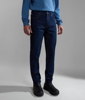 Pánské Chino Kalhoty Napapijri Solveig Denim Tmavě Blankyt | 89XBEYKLF