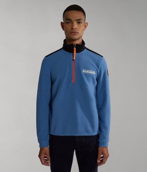 Pánské Fleece Napapijri Anderby Half-Zip Fleece Blankyt | 09IHPLGWS