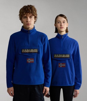 Pánské Fleece Napapijri Burgee Half-Zip Fleece Blankyt | 95ZGEPDWQ
