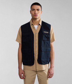 Pánské Gilet Napapijri Colden Vest Černé | 39PVTKMIU