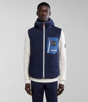 Pánské Gilet Napapijri Huron Packable Vest Tmavě Blankyt | 93XFDBWCV