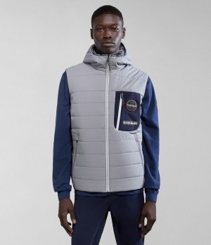 Pánské Gilet Napapijri Huron Packable Vest Šedé | 27LIRCFUM