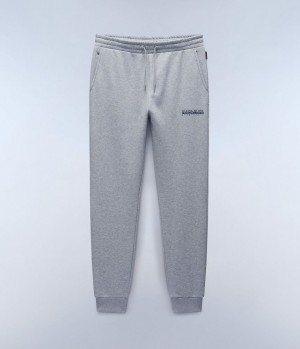 Pánské Jogger Kalhoty Napapijri Box Logo Joggers Šedé | 89YMKBUWA
