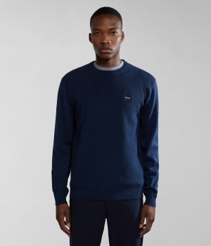 Pánské Jumpers Napapijri Barensee Jumper Tmavě Blankyt | 12RIDZSLF