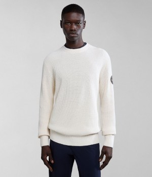 Pánské Jumpers Napapijri Gwich Jumper Bílé | 59GPWEICF